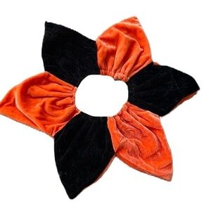 Jester slip on pet costume orange and black